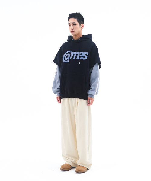 AMESWORLDWIDE(アメスワールドワイド)の「SPORTY LAYERED HOODIE NAVY(パーカー・レディース・その他・M/L)」の8枚目の写真