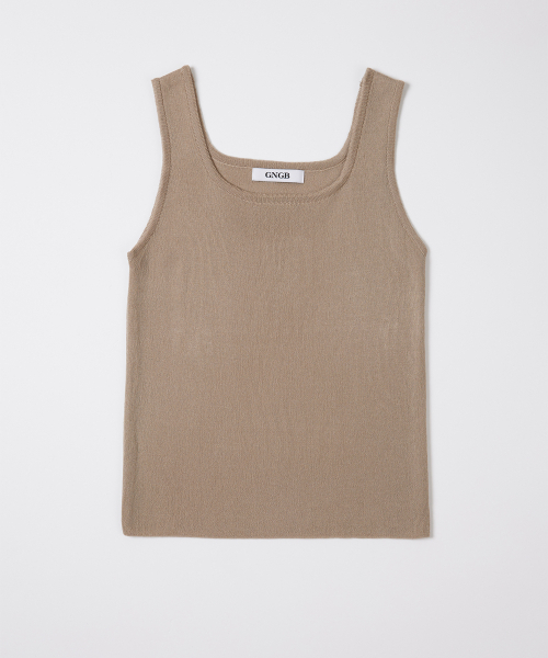 GNGB（ジーエンジービー）の「スクエアスリーブレス_Beige（Tシャツ/カットソー・レディース・その他・FREE）」の2枚目の写真