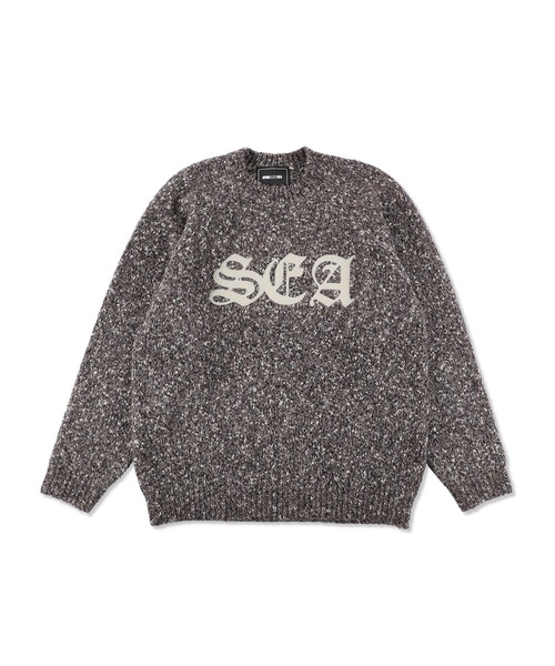 Knit‑свитер с кожаной нашивкой Leather Patch Knit Sweater