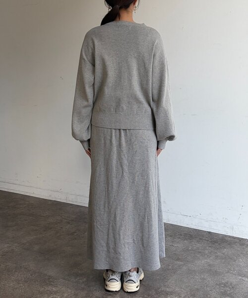 Chez toi（シェトワ）の「【セットアイテム】ハーフジップ×セミフレアスカート（つなぎ/オールインワン・レディース・グレー/ブラック・FREE）」の19枚目の写真