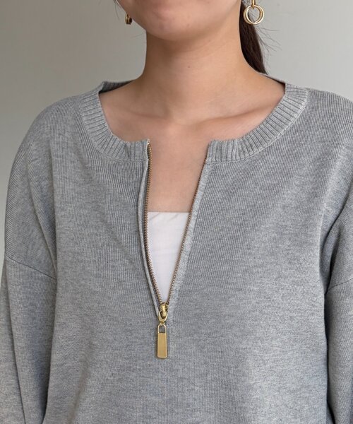 Chez toi（シェトワ）の「【セットアイテム】ハーフジップ×セミフレアスカート（つなぎ/オールインワン・レディース・グレー/ブラック・FREE）」の21枚目の写真