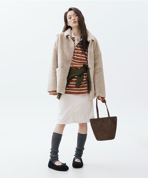 MUSINSA STANDARD WOMAN（ムシンサスタンダードウーマン）の「ウィメンズデニムニーレングススカート[クリーム]（スカート・レディース・その他・LARGE/SMALL/MEDIUM/X-SMALL）」の8枚目の写真
