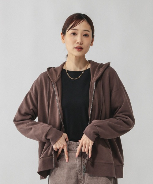 GLOBAL WORK（グローバルワーク）の「アソートスウェットZIPパーカー/633992（パーカー・レディース・ブラック系その他/杢グレー/ホワイト系8/ブラウン系その他・MEDIUM/LARGE）」の13枚目の写真