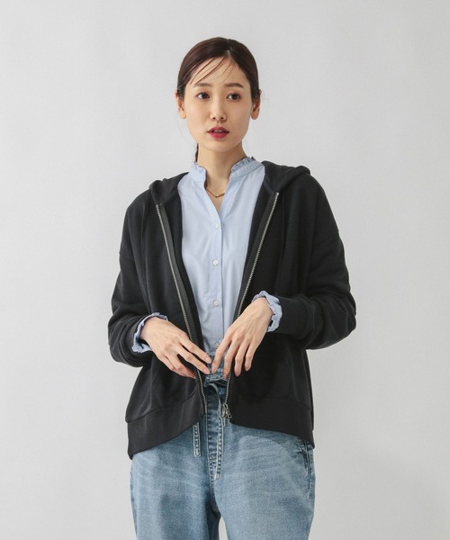 GLOBAL WORK（グローバルワーク）の「アソートスウェットZIPパーカー/633992（パーカー・レディース・ブラック系その他/杢グレー/ホワイト系8/ブラウン系その他・MEDIUM/LARGE）」の5枚目の写真