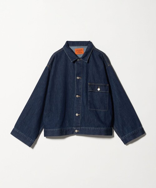 ASTRAET(アストラット)の「<LANCER>DENIM SHORT ジャケット(デニムジャケット・レディース・ライトブルー/ネイビー・M)」の2枚目の写真