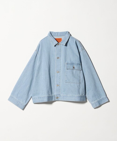ASTRAET(アストラット)の「<LANCER>DENIM SHORT ジャケット(デニムジャケット・レディース・ライトブルー/ネイビー・M)」の1枚目の写真