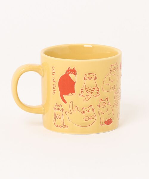SiNCERE(シンシア)の「アニマルマグ Animal Mug まみれ マグ ネコ イヌ アニマル(グラス/マグカップ/タンブラー・レディース・イエロー/グレー・ONE SIZE)」の4枚目の写真
