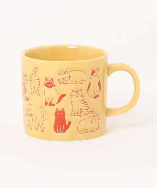 SiNCERE(シンシア)の「アニマルマグ Animal Mug まみれ マグ ネコ イヌ アニマル(グラス/マグカップ/タンブラー・レディース・イエロー/グレー・ONE SIZE)」の3枚目の写真