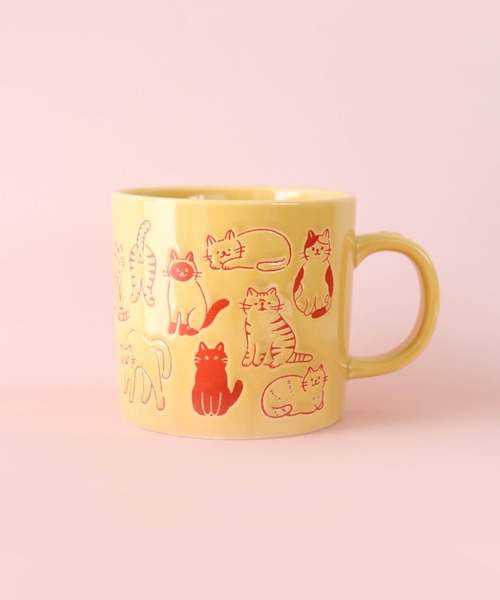 SiNCERE(シンシア)の「アニマルマグ Animal Mug まみれ マグ ネコ イヌ アニマル(グラス/マグカップ/タンブラー・レディース・イエロー/グレー・ONE SIZE)」の14枚目の写真