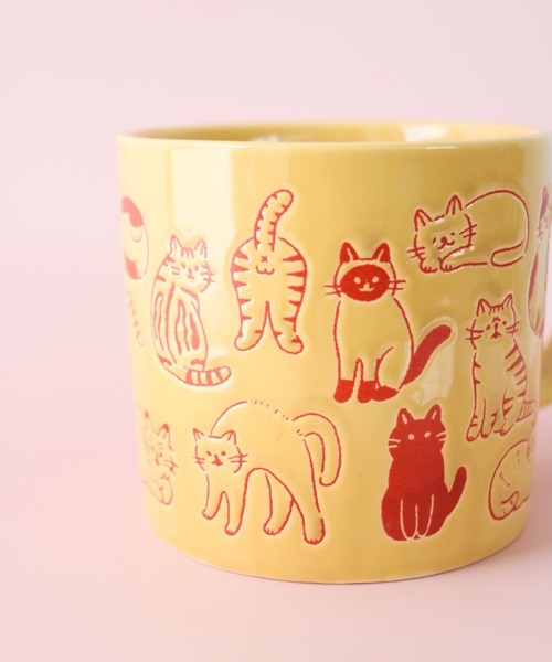 SiNCERE(シンシア)の「アニマルマグ Animal Mug まみれ マグ ネコ イヌ アニマル(グラス/マグカップ/タンブラー・レディース・イエロー/グレー・ONE SIZE)」の13枚目の写真