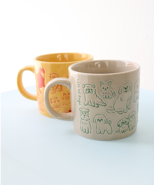 SiNCERE(シンシア)の「アニマルマグ Animal Mug まみれ マグ ネコ イヌ アニマル(グラス/マグカップ/タンブラー・レディース・イエロー/グレー・ONE SIZE)」の18枚目の写真