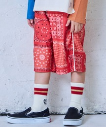 m6697【FAT】サルエルパンツ コーデュロイ 2タック ペイズリー柄 その他パンツ（レッド/赤色系・ペイズリー柄）ファッション通販 - ZOZOTOWN