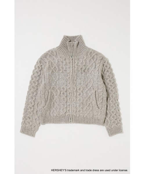 MOUSSY（マウジー）の「HERSHEY'S ZIP UP KNIT カーディガン（カーディガン/ボレロ・レディース・ブラウン/グレー・FREE）」の18枚目の写真