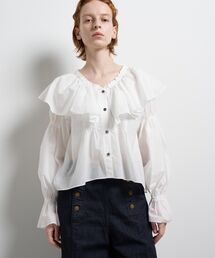 ギャザーフリルブラウス