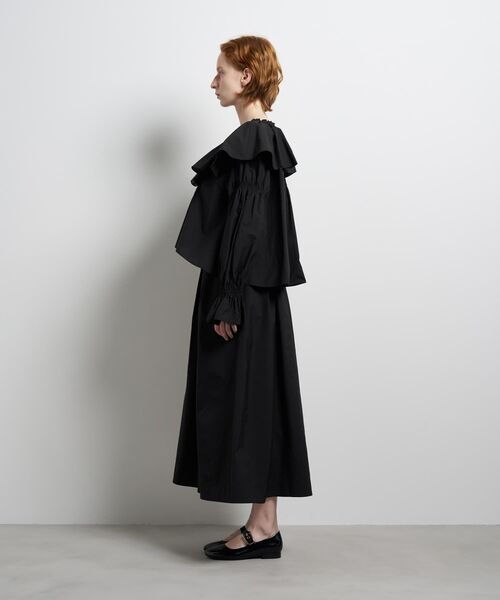 LANVIN en Bleu（ランバンオンブルー）の「ギャザーフリルブラウス（シャツ/ブラウス・レディース・オフホワイト/ブラック/グレー・38）」の21枚目の写真