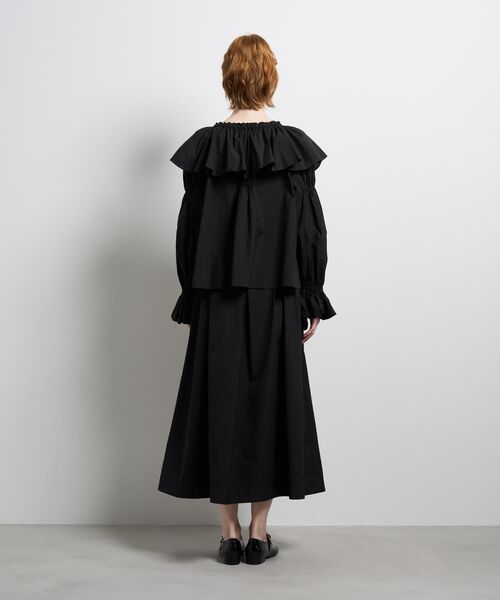 LANVIN en Bleu（ランバンオンブルー）の「ギャザーフリルブラウス（シャツ/ブラウス・レディース・オフホワイト/ブラック/グレー・38）」の22枚目の写真