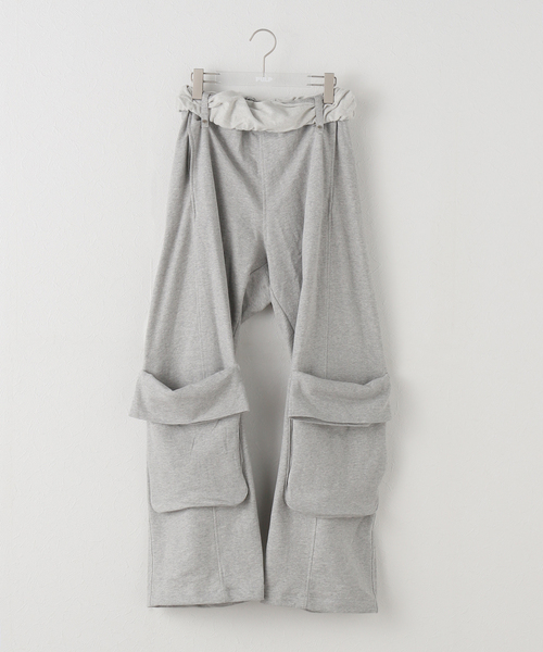 OPEN Yy(オープンワイワイ)の「【Geek Office / ギークオフィス】OPEN YY / ROLLED WAIST SWEAT CARGO PANTS(カーゴパンツ・レディース・チャコールグレー・SMALL)」の5枚目の写真