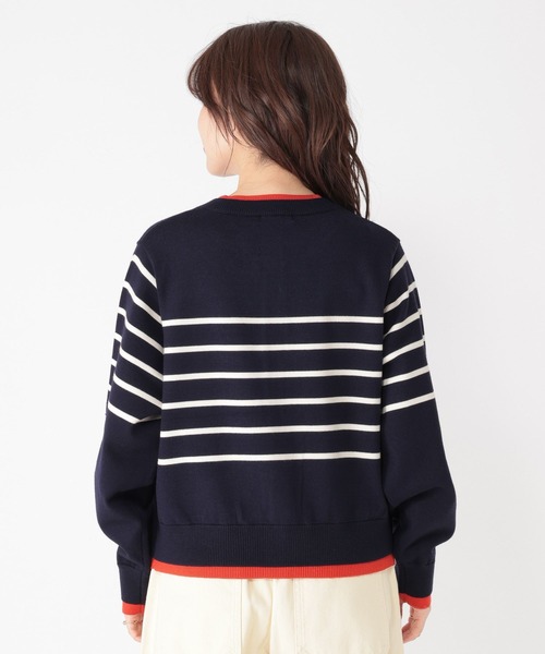 studio CLIP（スタディオクリップ）の「12ゲージボーダーレイヤーカーディガン（カーディガン/ボレロ・レディース・ネイビー/グレー/アイボリー・FREE）」の18枚目の写真