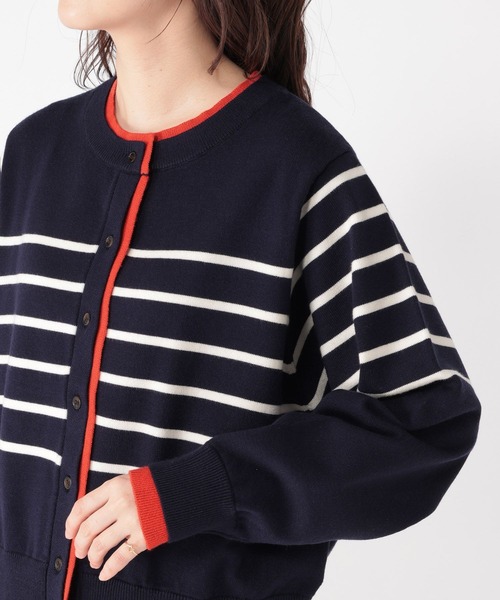 studio CLIP（スタディオクリップ）の「12ゲージボーダーレイヤーカーディガン（カーディガン/ボレロ・レディース・ネイビー/グレー/アイボリー・FREE）」の20枚目の写真