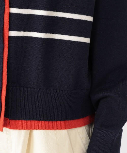 studio CLIP（スタディオクリップ）の「12ゲージボーダーレイヤーカーディガン（カーディガン/ボレロ・レディース・ネイビー/グレー/アイボリー・FREE）」の21枚目の写真