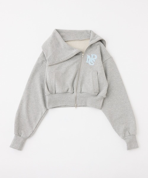 one after another NICE CLAUP(ワンアフターアナザーナイスクラップ)の「セーラーカラーロゴスウェット【セットアップボトムあり】(パーカー・レディース・ピンク/杢グレー/ブラック・FREE)」の12枚目の写真