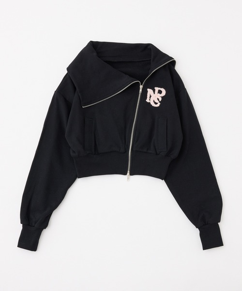 one after another NICE CLAUP(ワンアフターアナザーナイスクラップ)の「セーラーカラーロゴスウェット【セットアップボトムあり】(パーカー・レディース・ピンク/杢グレー/ブラック・FREE)」の11枚目の写真