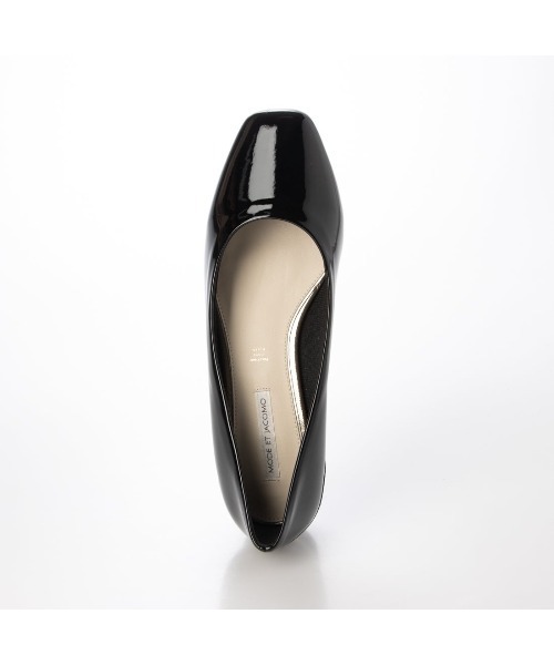Mode et Jacomo(モードエジャコモ)の「【レイン対応】アクセントヒールスクエアパンプス(パンプス・レディース・ブラック/アイボリー/ライトブラック/ブラウン系カモフラージュ・22.5cm/23cm/23.5cm/24cm/24.5cm)」の18枚目の写真