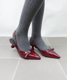 unnu | ポインテッドトゥベルトミュールパンプス(パンプス)