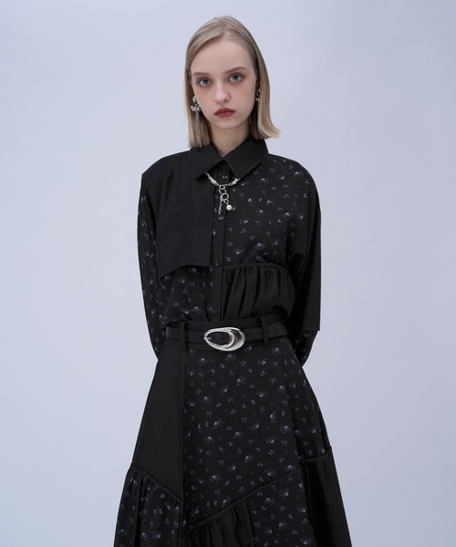 HARE（ハレ）の「パッチワークアソートガラシャツ(HARE)（シャツ/ブラウス・レディース・ライトブルー/ブラック・FREE）」の5枚目の写真