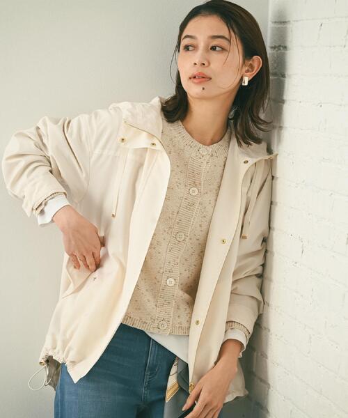 UNTITLED（アンタイトル）の「【洗える/はっ水】リラクシーマウンテンパーカー（ブルゾン・レディース・ベージュ/チャコールグレー/オフホワイト・04/03/02/01/42/00/44/46/48/50）」の2枚目の写真