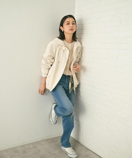 UNTITLED（アンタイトル）の「【洗える/はっ水】リラクシーマウンテンパーカー（ブルゾン・レディース・ベージュ/チャコールグレー/オフホワイト・04/03/02/01/42/00/44/46/48/50）」の5枚目の写真