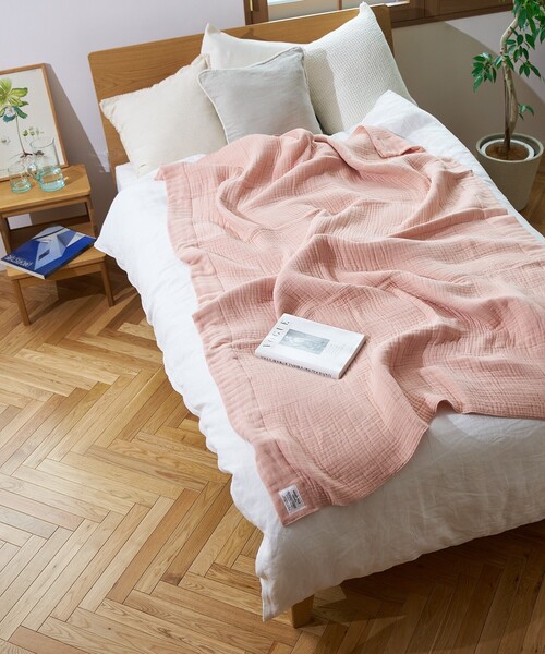 collex（コレックス）の「【神藤タオル】SHINTO INNER PILE BLANKET　3枚つなぎ　188×130（ブランケット・レディース・チャコールグレー/ブルー/アイボリー/ピンクベージュ・フリー）」の4枚目の写真