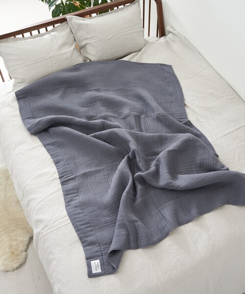 collex（コレックス）の「【神藤タオル】SHINTO INNER PILE BLANKET　3枚つなぎ　188×130（ブランケット・レディース・チャコールグレー/ブルー/アイボリー/ピンクベージュ・フリー）」の2枚目の写真