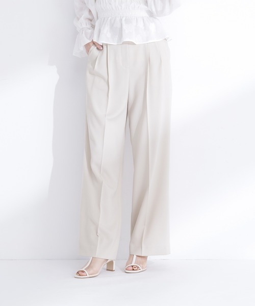 NATURAL BEAUTY BASIC(ナチュラルビューティーベーシック)の「【Oggi.jp掲載】タックステッチベルテッドパンツ(その他パンツ・レディース・イエロー/チャコールグレー・MEDIUM/P/S)」の10枚目の写真