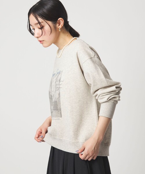 green label relaxing(グリーンレーベルリラクシング)の「【WEB限定】<at ease>フォト プリント スウェット プルオーバー(スウェット・レディース・ライトグレー/ネイビー/ホワイト・FREE)」の6枚目の写真