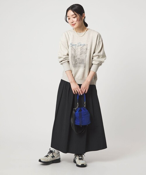 green label relaxing(グリーンレーベルリラクシング)の「【WEB限定】<at ease>フォト プリント スウェット プルオーバー(スウェット・レディース・ライトグレー/ネイビー/ホワイト・FREE)」の9枚目の写真