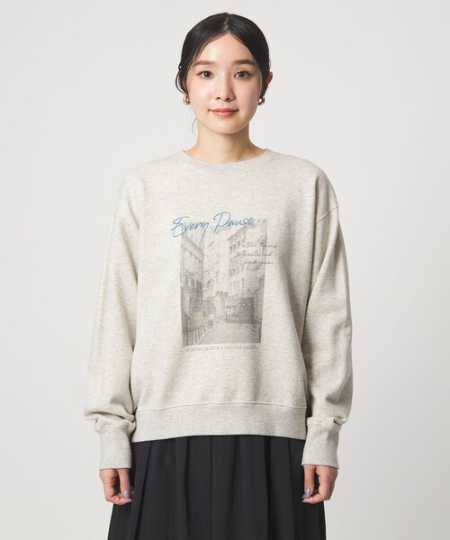 green label relaxing(グリーンレーベルリラクシング)の「【WEB限定】<at ease>フォト プリント スウェット プルオーバー(スウェット・レディース・ライトグレー/ネイビー/ホワイト・FREE)」の18枚目の写真