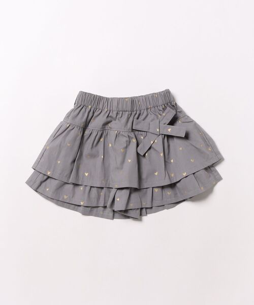 nino（ニノ）の「【綿100％】ラメハートプリントキュロットパンツ（その他パンツ・キッズ・ピンク/グレー・100cm/110cm/90cm/120cm）」の2枚目の写真