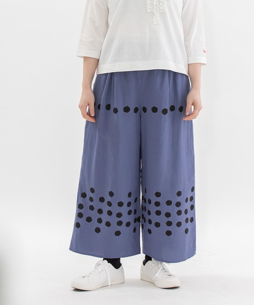 nop de nod(ノップドゥノッド)の「リネンレーヨンパネルドット9分丈パンツ(その他パンツ・レディース・ブラック/ピンク/ブルー・3)」の14枚目の写真