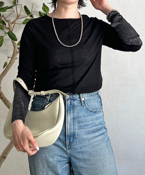 un dix cors(アンディコール)の「袖配色2WAY長袖カットソー(Tシャツ/カットソー・レディース・オフホワイト・FREE)」の5枚目の写真