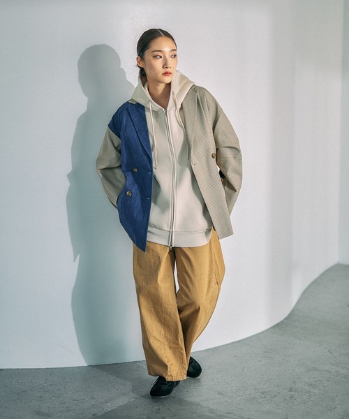 LEPSIM（レプシィム）の「デニムチェックドッキングジャケット　634146（デニムジャケット・レディース・ブルー・FREE）」の6枚目の写真