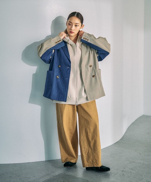 LEPSIM（レプシィム）の「デニムチェックドッキングジャケット　634146（デニムジャケット・レディース・ブルー・FREE）」の8枚目の写真