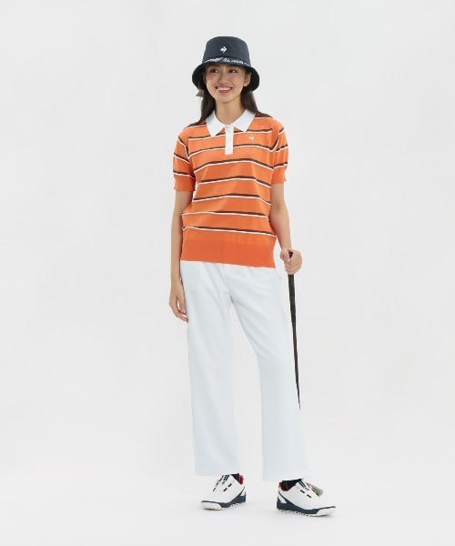 le coq sportif GOLF(ルコックスポルティフゴルフ)の「半袖ニットシャツ(ニット/セーター・レディース・ホワイト/オレンジ/ネイビー/ベージュ・3L/XL/L/M/S)」の17枚目の写真