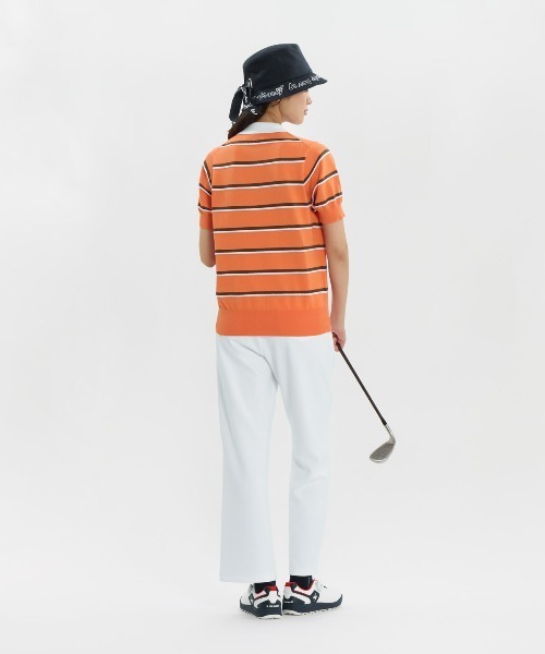 le coq sportif GOLF(ルコックスポルティフゴルフ)の「半袖ニットシャツ(ニット/セーター・レディース・ホワイト/オレンジ/ネイビー/ベージュ・3L/XL/L/M/S)」の18枚目の写真