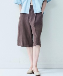コットンリネンタックショートパンツ