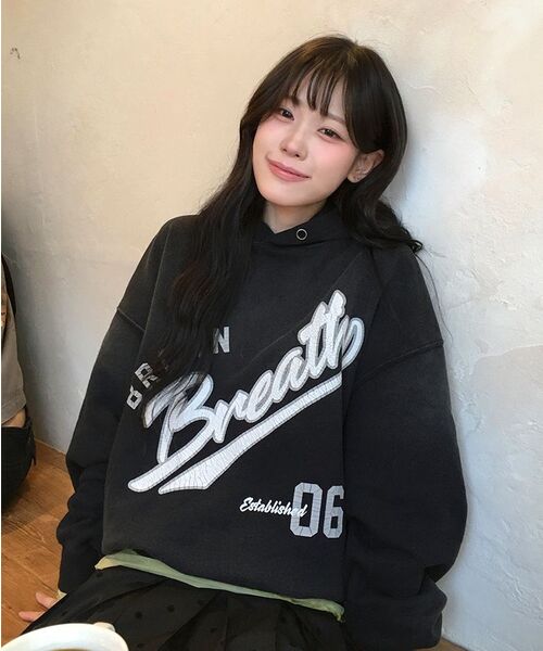 BROWNBREATH（ブラウンブレス）の「BREATH WASHED HOODIE - GREEN（パーカー・レディース・その他・LARGE/X-LARGE/SMALL/MEDIUM）」の6枚目の写真