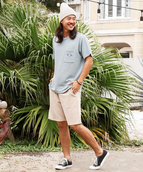 Kahiko(カヒコ)の「【Kahiko】SURF&Palms ハエナメンズTシャツ(Tシャツ/カットソー・メンズ・ベージュ/ブルー/グレー/ホワイト・FREE)」の10枚目の写真