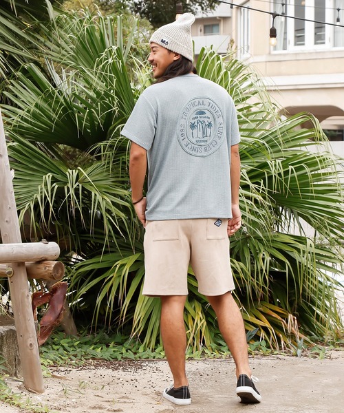 Kahiko(カヒコ)の「【Kahiko】SURF&Palms ハエナメンズTシャツ(Tシャツ/カットソー・メンズ・ベージュ/ブルー/グレー/ホワイト・FREE)」の11枚目の写真