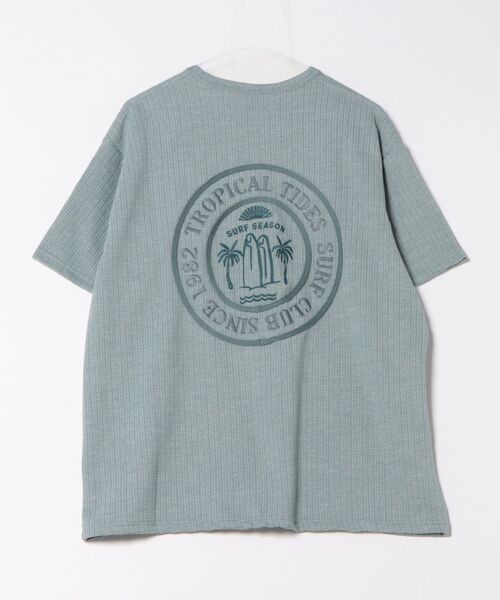 Kahiko(カヒコ)の「【Kahiko】SURF&Palms ハエナメンズTシャツ(Tシャツ/カットソー・メンズ・ベージュ/ブルー/グレー/ホワイト・FREE)」の9枚目の写真