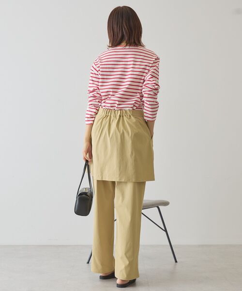 AMERICAN HOLIC（アメリカンホリック）の「バスクボーダーロンT（Tシャツ/カットソー・レディース・イエロー/ネイビー/ピンク・L/M）」の4枚目の写真